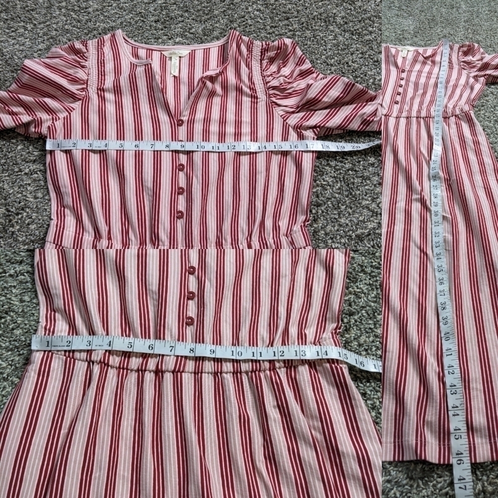 Matilda Jane McIntosh red pink striped dress S - Picture 8 of 11